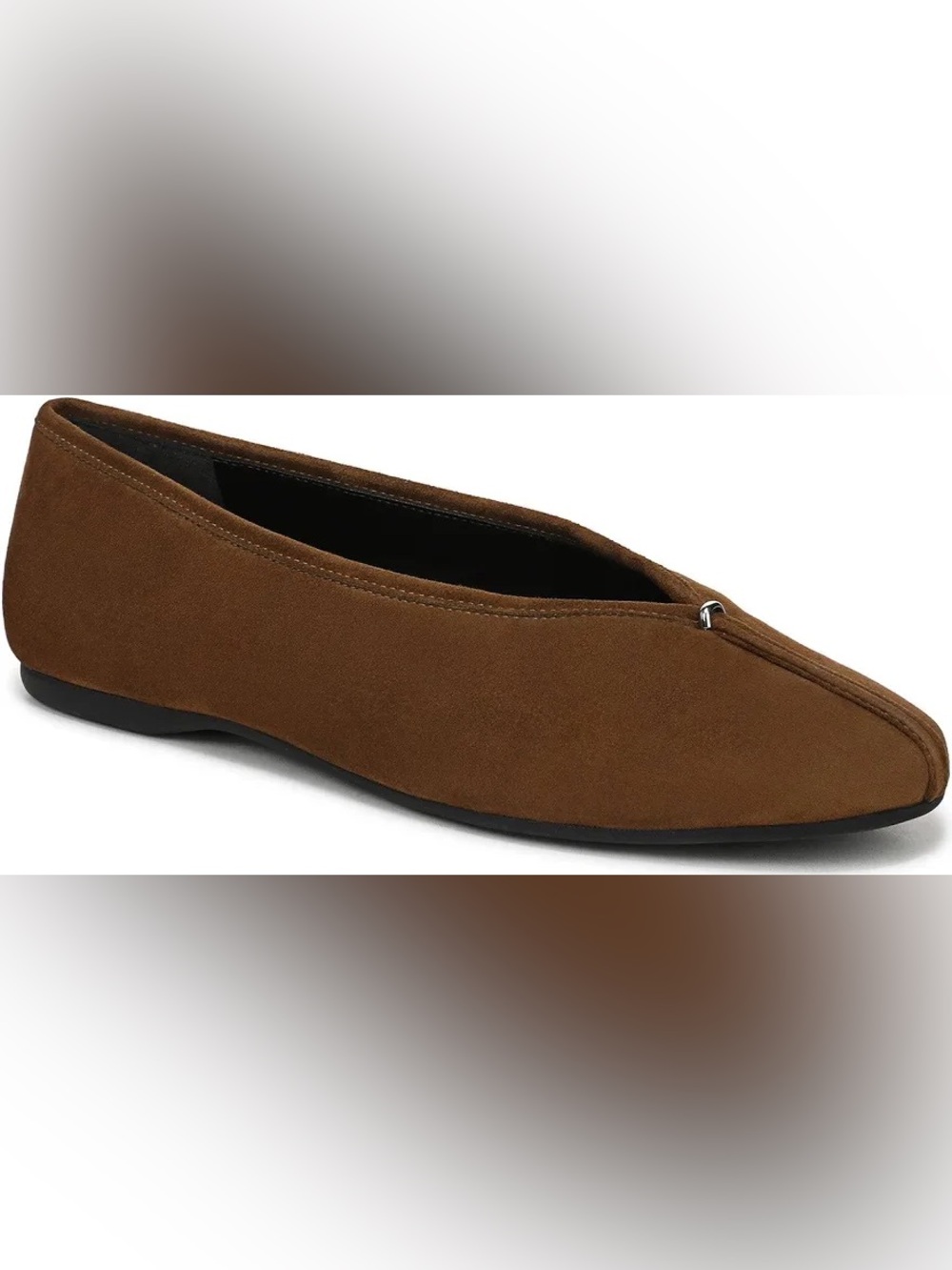 Vince Brown Suede Pointed Toe Ballet Flat Size 9.5